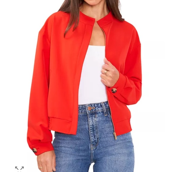 Vince Camuto Stand Collar Bomber Jacket Sixe Medium - Picture 1 of 12